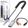 Qoltec Bezprzewodowy adapter odbiornik dźwięku Audio HiFi Home&Car | Bluetooth 6.0 | 2 x RCA | 1 x AUX MiniJack 3.5mm | USB | Mi